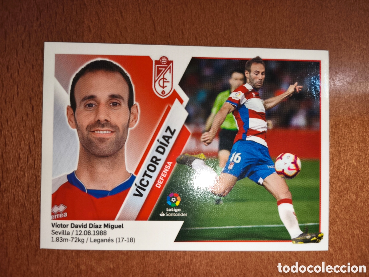 Cromos de f&uacute;tbol: V&iacute;ctor D&iacute;az n&deg;3 liga este 19/20 Granada