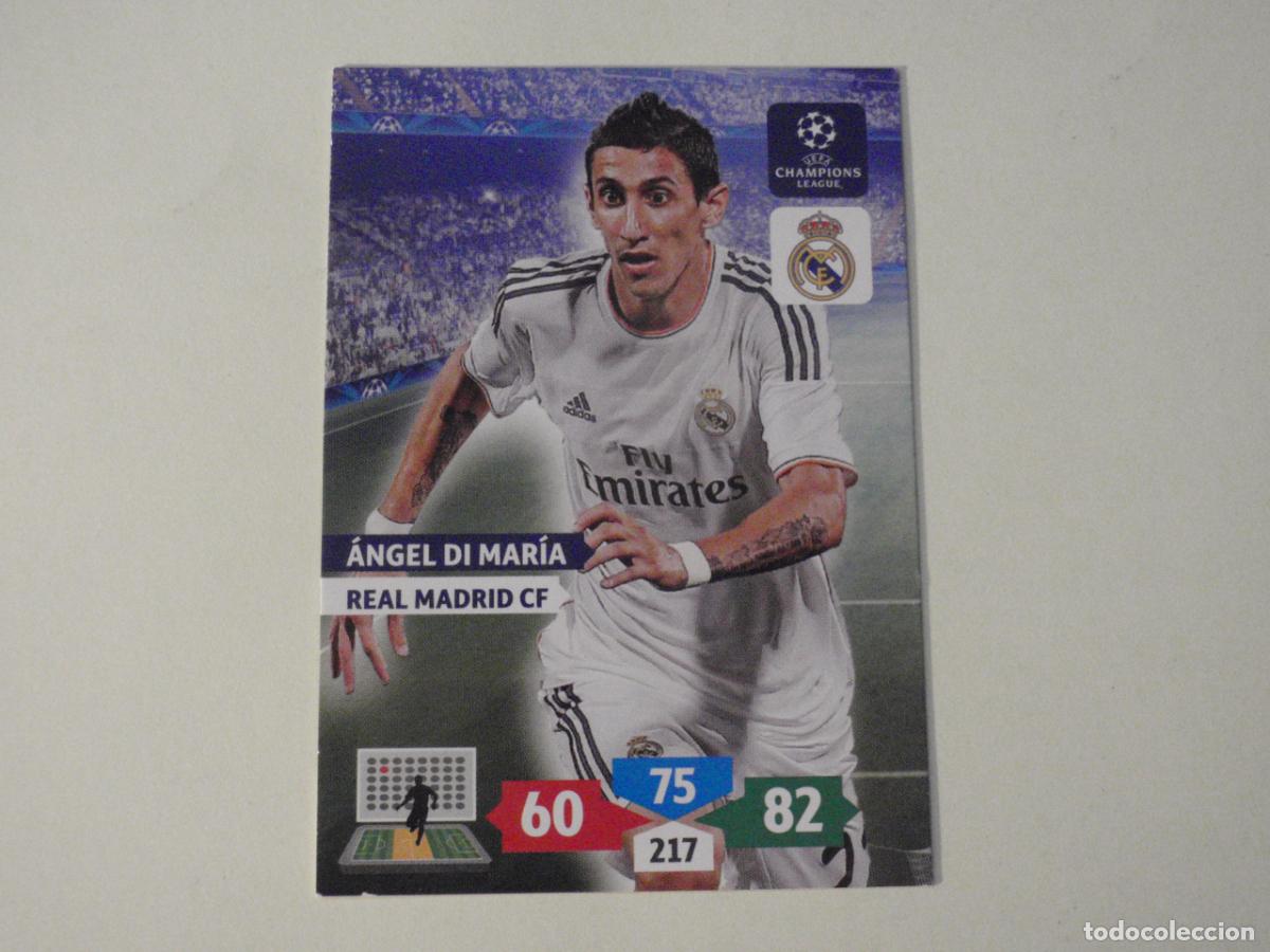Cromos de f&uacute;tbol: Cromo DI MARIA Real Madrid. Trading card Adrenalyn XL UEFA CHAMPIONS LEAGUE 2013 2014 Panini 13 14