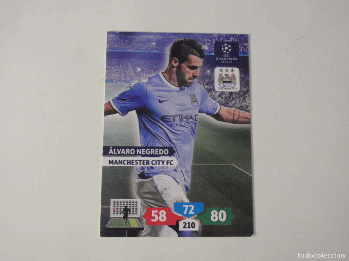 Football Stickers: NEGREDO Manchester City. Trading card Adrenalyn XL UEFA CHAMPIONS LEAGUE 2013 2014 Panini 13 14