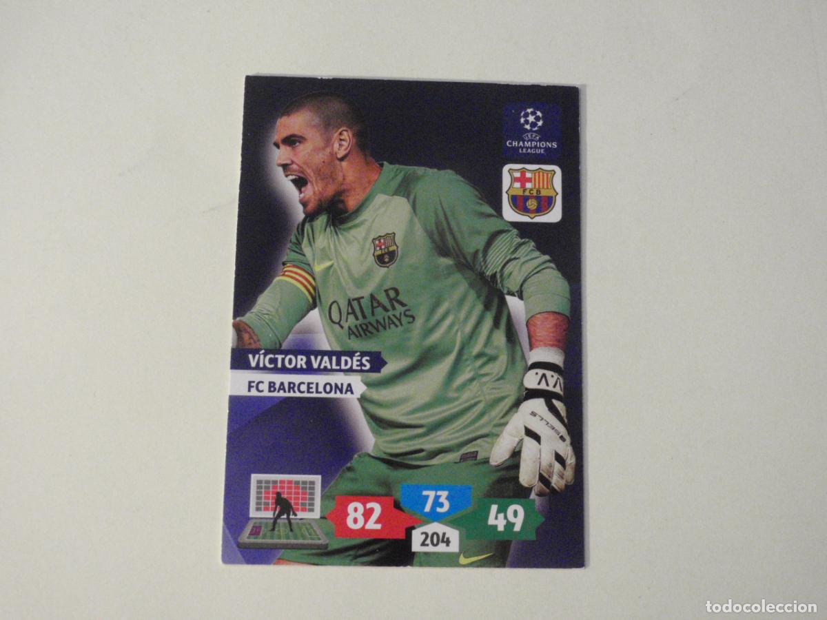 Cromos de f&uacute;tbol: V&Iacute;CTOR VALD&Eacute;S Barcelona. Trading card Adrenalyn XL UEFA CHAMPIONS LEAGUE 2013 2014 Panini 13 14