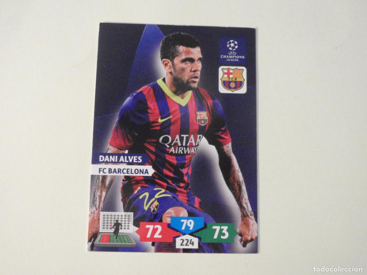 Cromos de f&uacute;tbol: DANI ALVES Barcelona. Trading card Adrenalyn XL UEFA CHAMPIONS LEAGUE 2013 2014 Panini 13 14