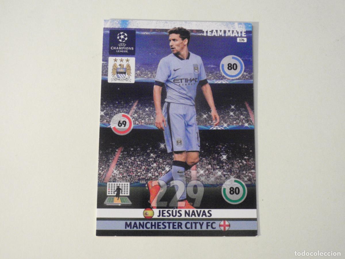 Cromos de f&uacute;tbol: JESUS NAVAS Manchester City. Trading card Adrenalyn XL UEFA CHAMPIONS LEAGUE 2014 2015 Panini 14 15