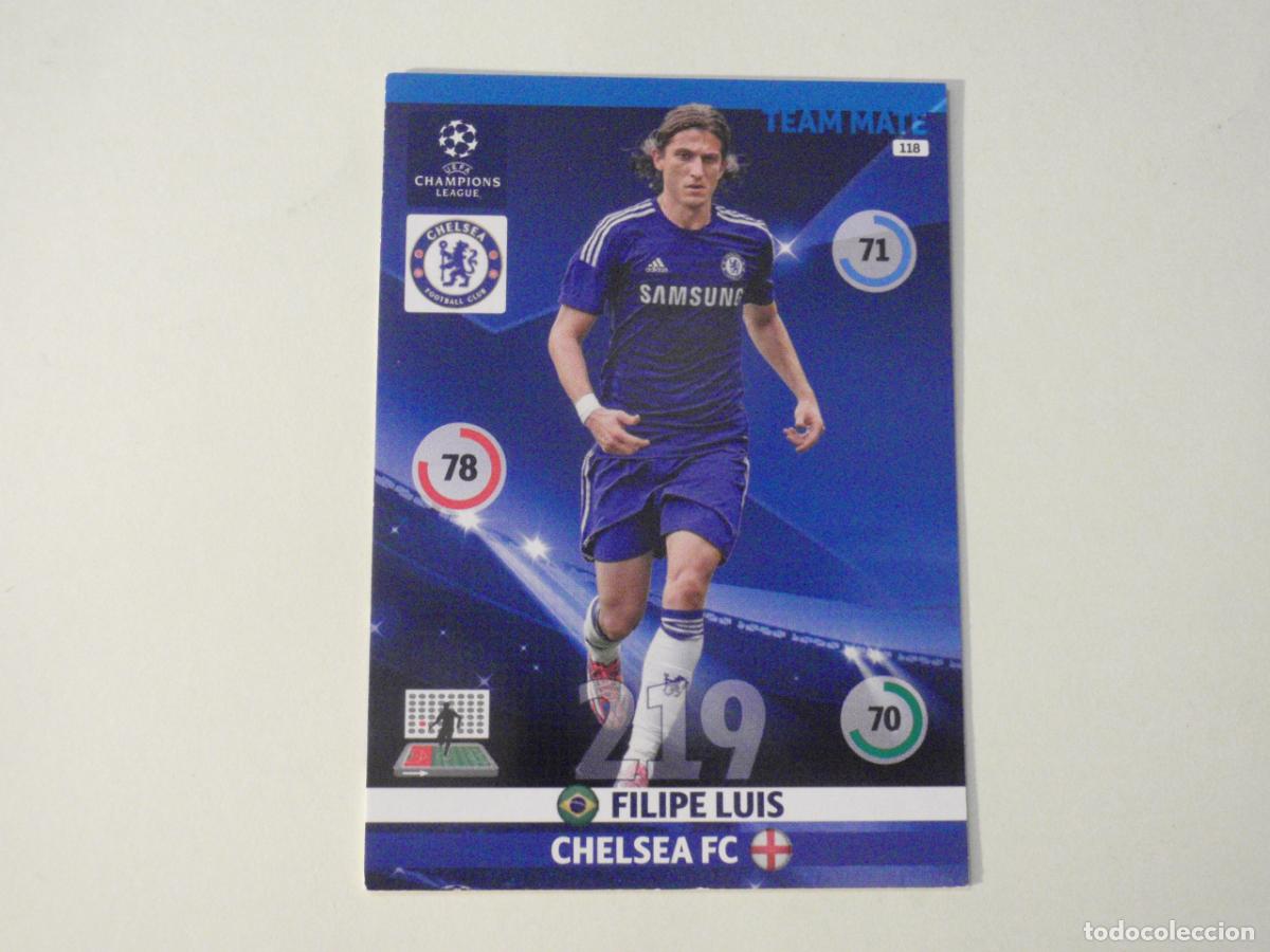 Cromos de f&uacute;tbol: FILIPE LUIS Chelsea. Trading card Adrenalyn XL UEFA CHAMPIONS LEAGUE 2014 2015 Panini 14 15