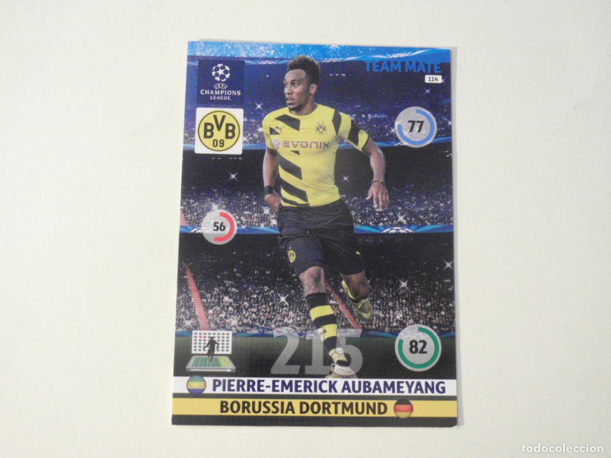 Cromos de f&uacute;tbol: AUBAMEYANG Dortmund. Trading card Adrenalyn XL UEFA CHAMPIONS LEAGUE 2014 2015 Panini 14 15