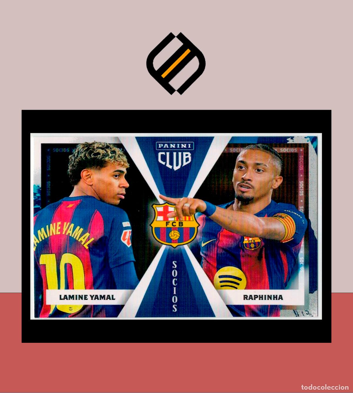 Cromos de f&uacute;tbol: PANINI CLUB FC BARCELONA BAR&Ccedil;A 2025 2026 25 26 COLECCI&Oacute;N OFICIAL 50 LAMINE YAMAL RAPHINHA SOCIOS