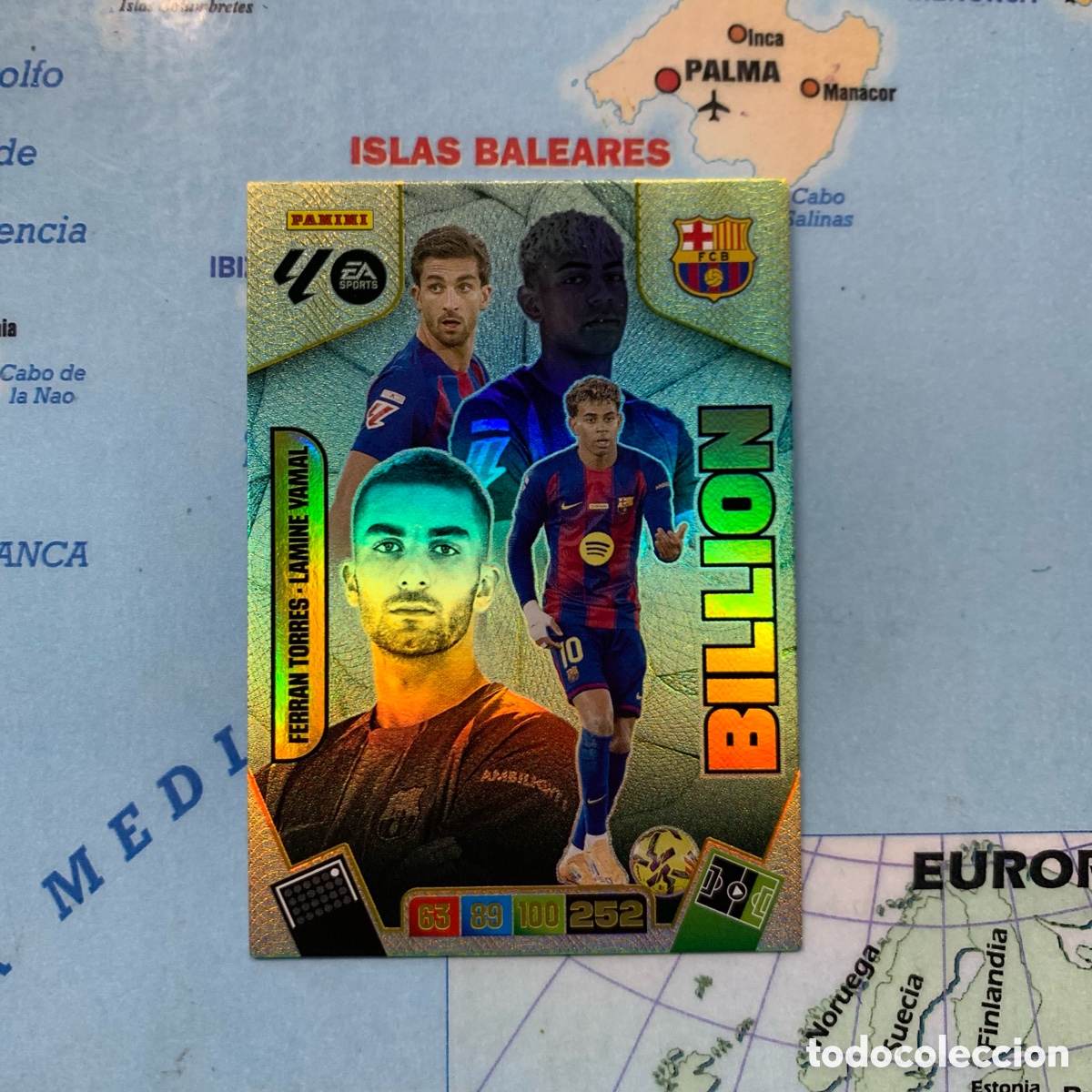 Cromos de f&uacute;tbol: Billion Lamine Yamal / Ferran Torres del Barcelona cromo adrenalyn XL 25-26 2025-2026