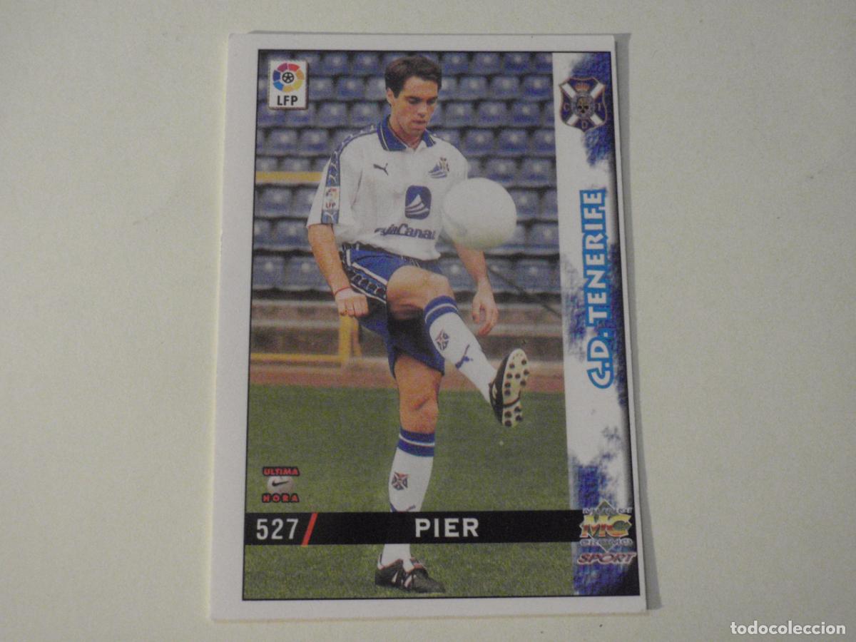 Cromos de f&uacute;tbol: 527 PIER Tenerife &Uacute;LTIMA HORA. Trading card FICHAS LIGA FUTBOL 1998 1999 MUNDICROMO