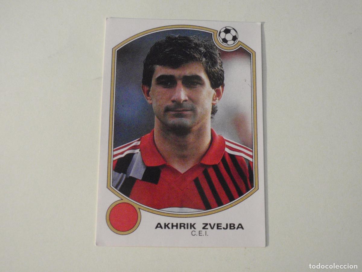 Cromos de f&uacute;tbol: Cromo 220 AKHRIK ZVEJBA C.E.I. (Rusia) ESTRELLAS DE LA LIGA FUTBOL 92 - 93 PANINI. 1992 1993
