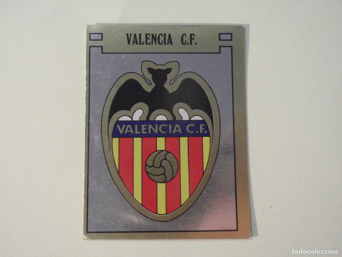 Cromos de f&uacute;tbol: Cromo 307 Escudo VALENCIA C.F. FUTBOL 89 - LA LIGA PANINI 1988 1989