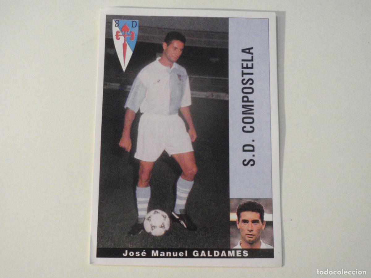 Cromos de f&uacute;tbol: Cromo futbol GALDAMES Compostela BAJA. LIGA 95-96 de PANINI. Sticker 1995 1996 nunca pegado