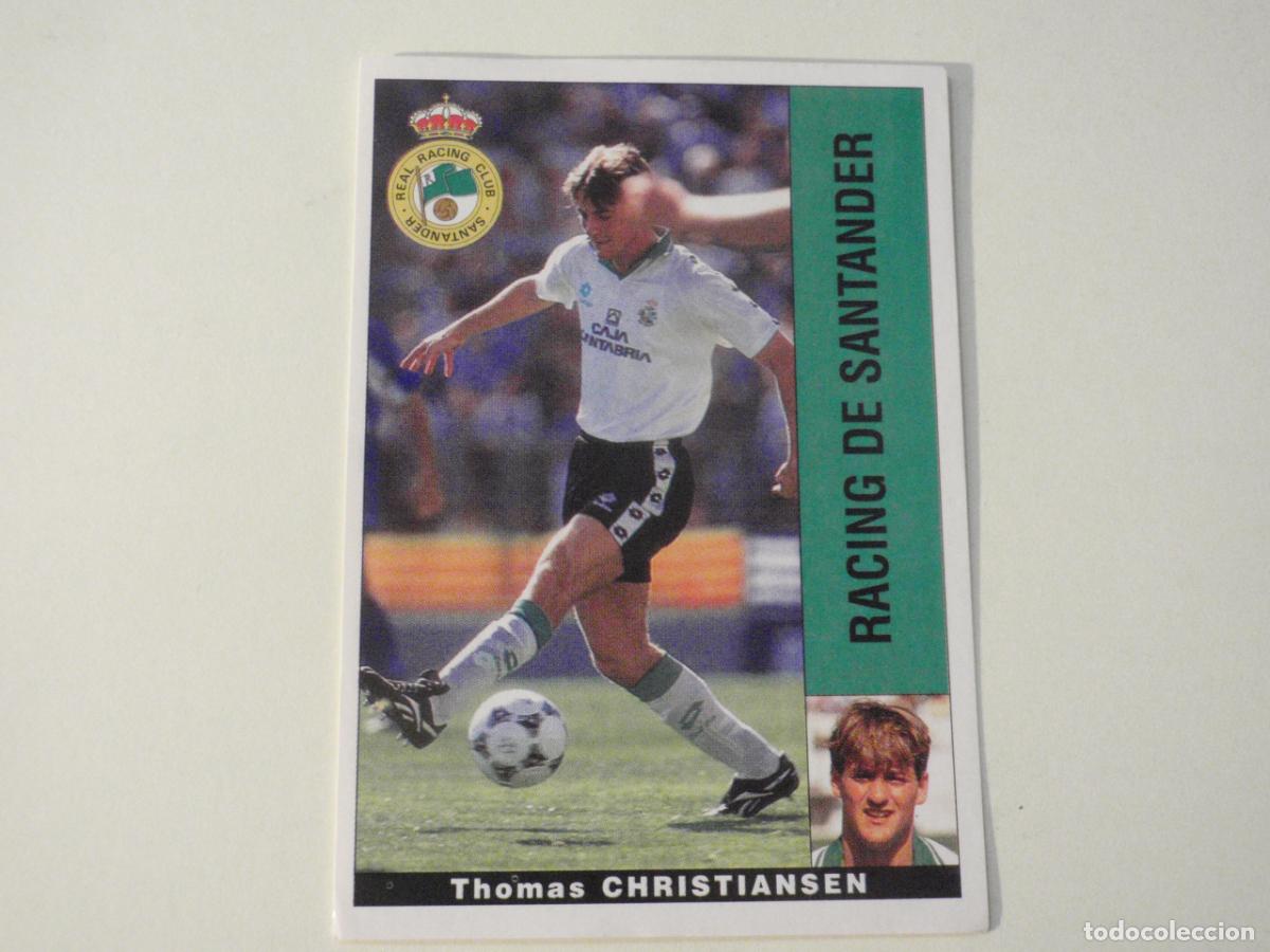 Cromos de f&uacute;tbol: Cromo futbol CHRISTIANSEN Racing BAJA. LIGA 95-96 de PANINI. Sticker 1995 1996 nunca pegado