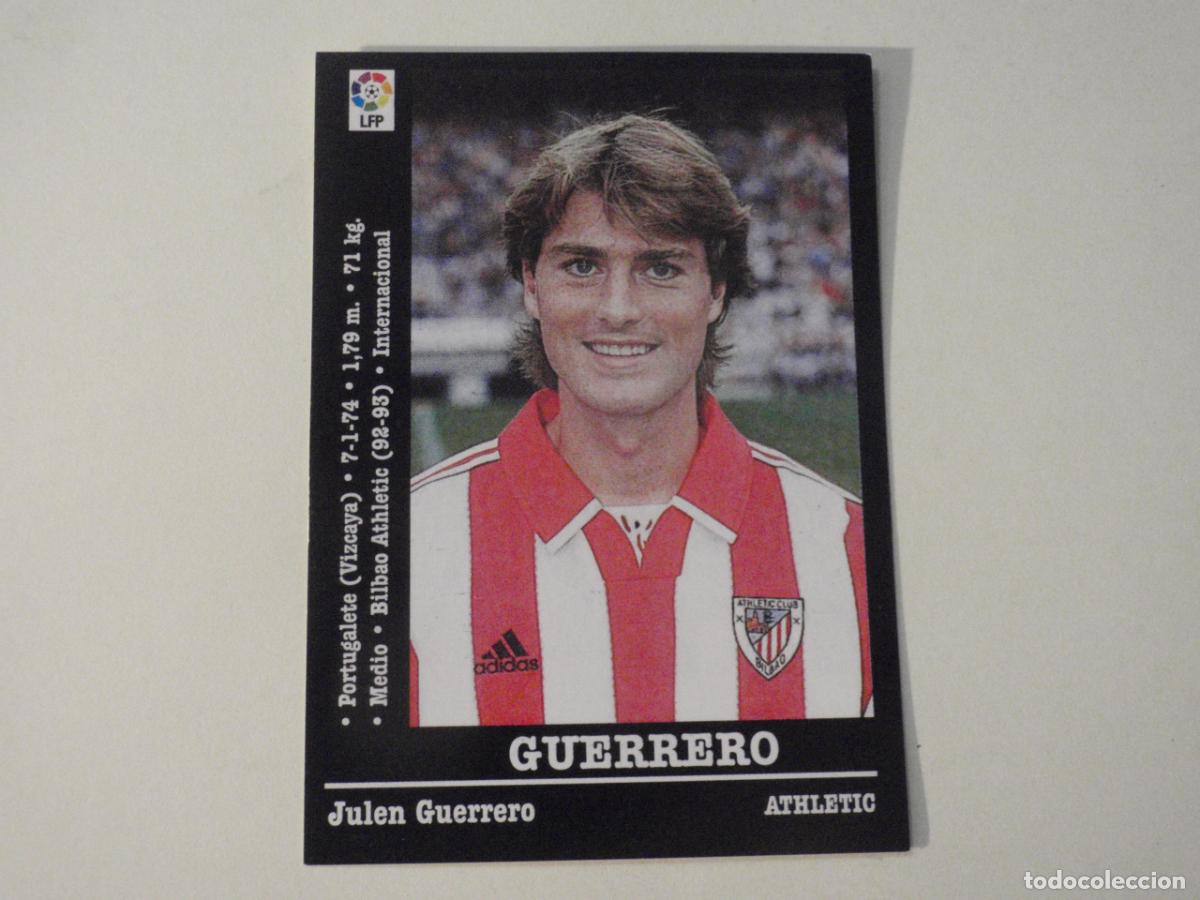 Cromos de f&uacute;tbol: Cromo 182 GUERRERO Athl&eacute;tic. LIGA 2000 - 2001 de PANINI. Sticker 00 01. Nunca pegado