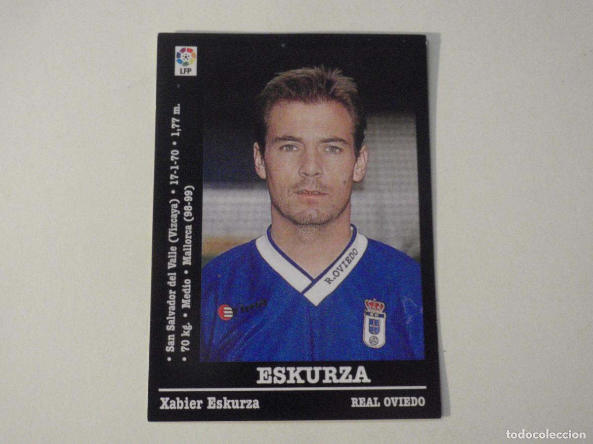 Cromos de f&uacute;tbol: Cromo 265 ESKURZA Oviedo BAJA. LIGA 2000 - 2001 de PANINI. Sticker 00 01. Nunca pegado
