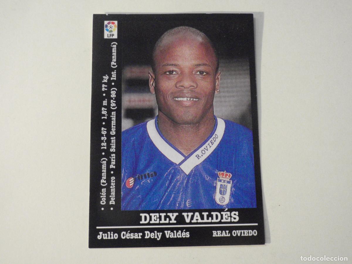 Cromos de f&uacute;tbol: Cromo 271 DELY VALDES Oviedo BAJA. LIGA 2000 - 2001 de PANINI. Sticker 00 01. Nunca pegado