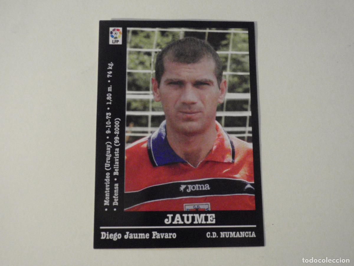 Cromos de f&uacute;tbol: Cromo 276 JAUME Numancia ERROR. LIGA 2000 - 2001 de PANINI. Sticker 00 01. Nunca pegado