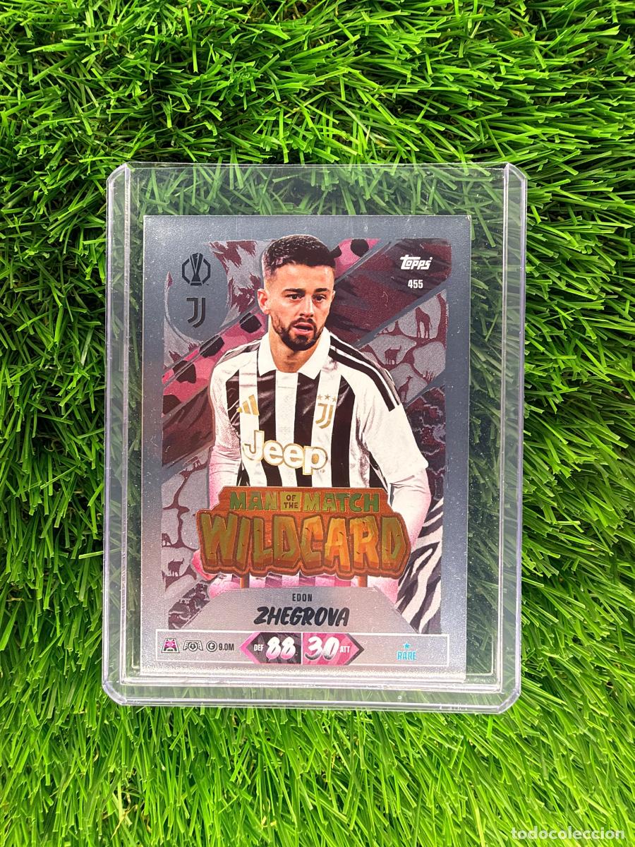 Cromos de f&uacute;tbol: N&ordm; 455 Edon Zhegrova Man of the Match Wildcard Juventus Match Attax 26 27