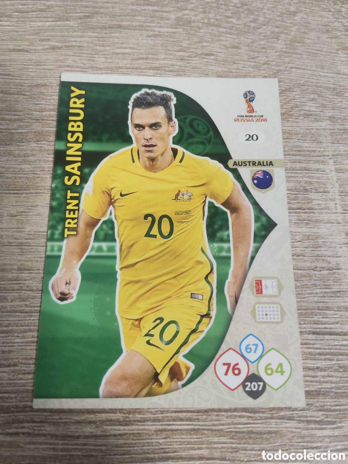 Cromos de f&uacute;tbol: Panini Adrenalyn mundial Rusia 2018 20 Trent Sainsbury Australia