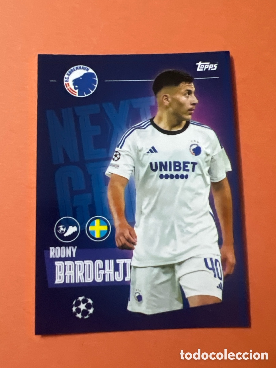 Cromos de f&uacute;tbol: E142. CHAMPIONS STICKER 2023 2024 23 24 ALBUM TOPPS LEAGUE N 558 KOBENHAVN NEXT GEN ROONY BARDGHJI