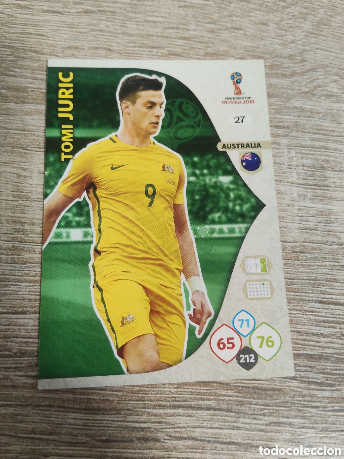 Cromos de f&uacute;tbol: Panini Adrenalyn mundial Rusia 2018 27 Tom Juric Australia