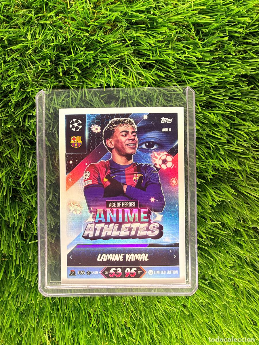 Cromos de f&uacute;tbol: N&ordm; AOH6 Lamine Yamal Limited Edition Anime Athletes FC Barcelona Match Attax 26 27