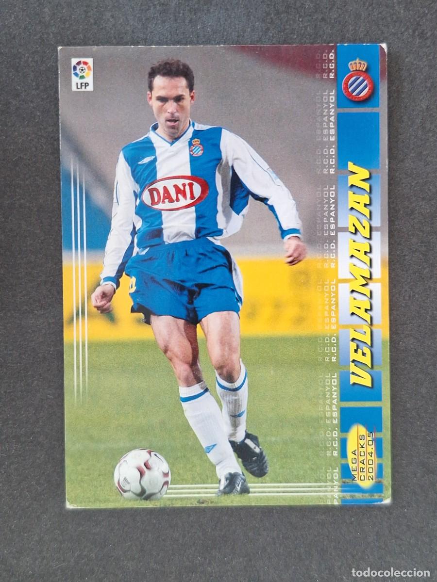 Cromos de f&uacute;tbol: L3 VELAMAZAN R. C. D. ESPA&Ntilde;OL 120 PANINI MEGACRACKS 2004 2005 04 05