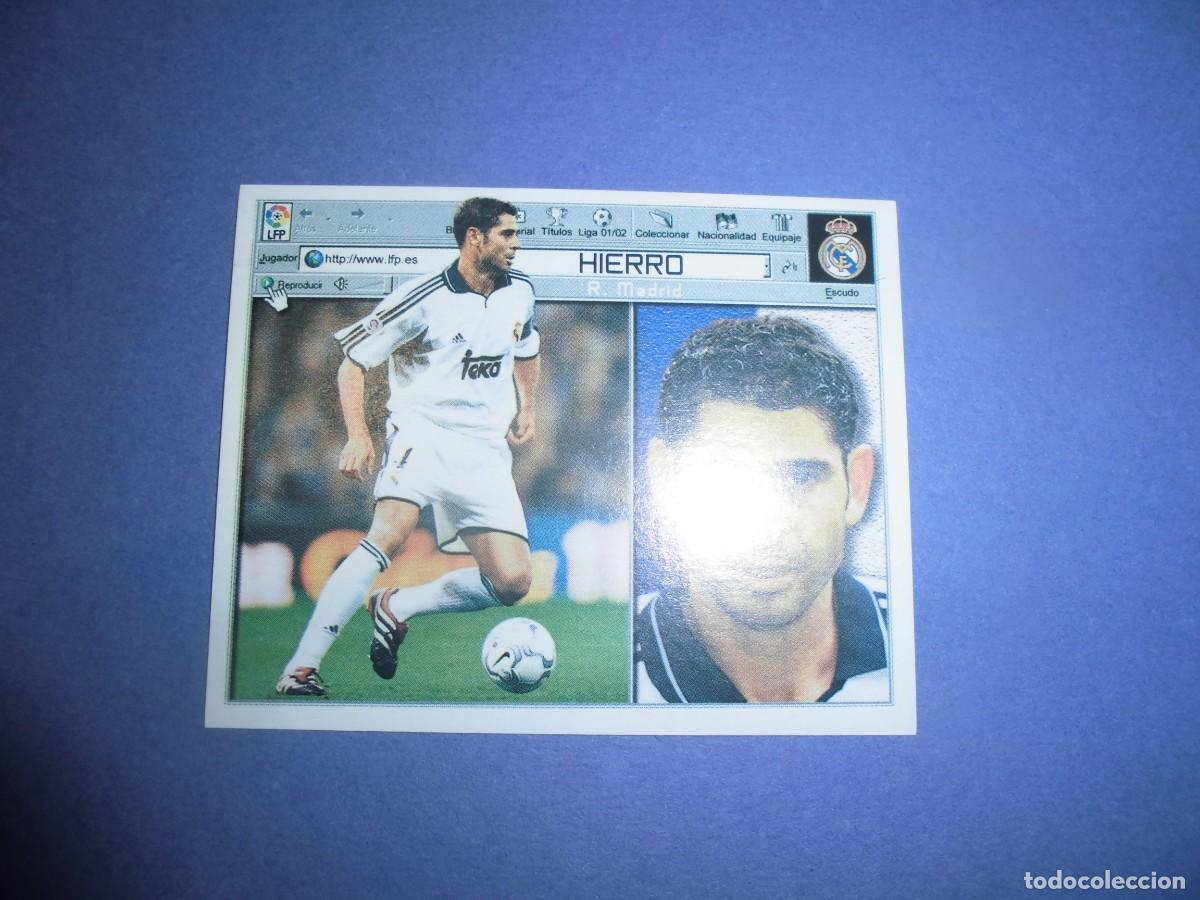 Cromos de f&uacute;tbol: CROMO DE FUTBOL: HIERRO - REAL MADRID - EDICIONES ESTE. LIGA 2001 - 2002. 01/02.