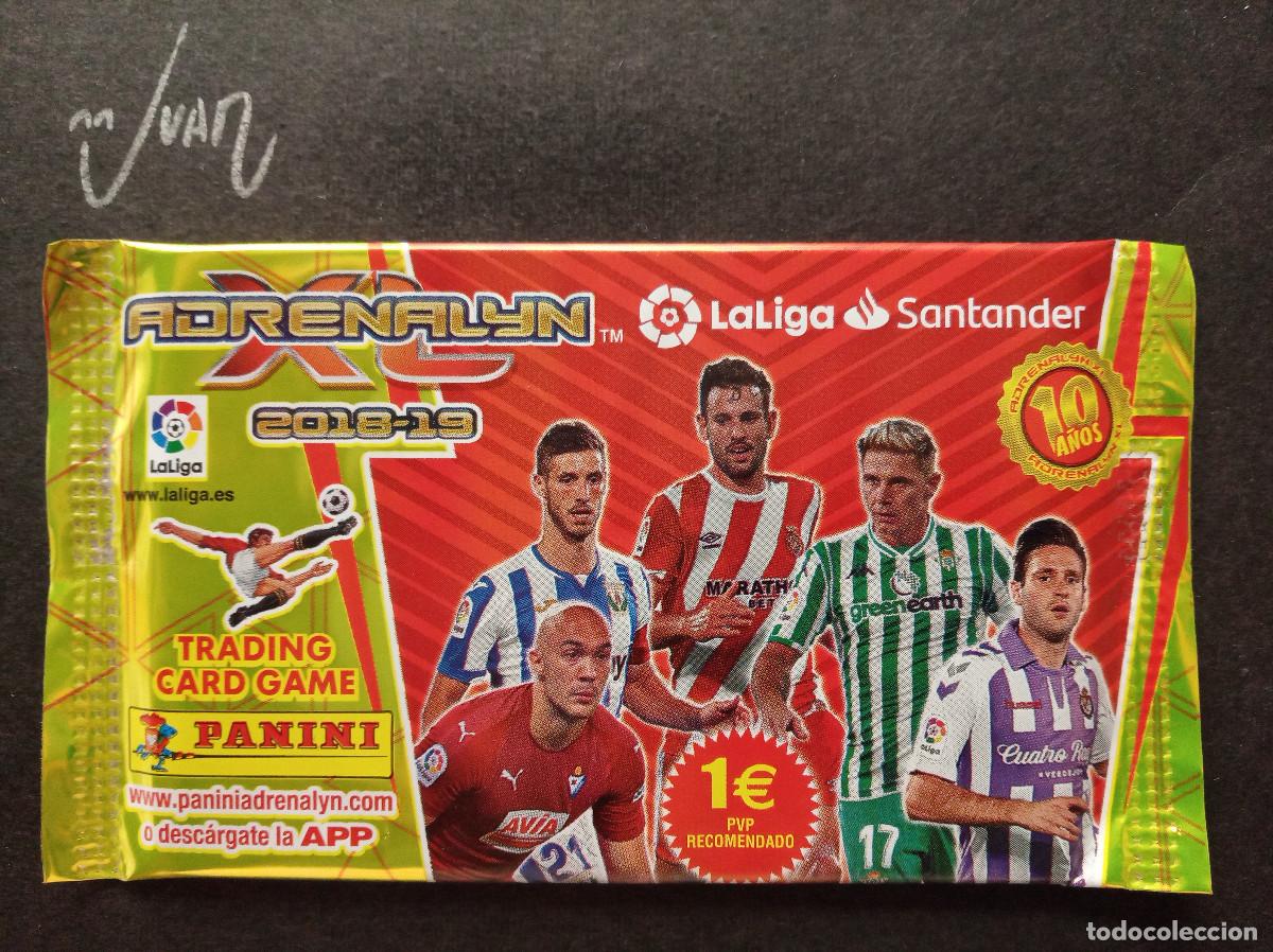 Cromos de f&uacute;tbol: SOBRE SIN ABRIR ADRENALYN VERSION 4 ⚽ PANINI &reg; 2018 2019 LIGA 18 19 JOAQUIN BETIS BARCELONA MESSI ?