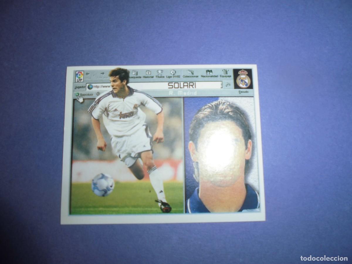 Cromos de f&uacute;tbol: CROMO DE FUTBOL: SOLARI - REAL MADRID - EDICIONES ESTE. LIGA 2001 - 2002. 01/02.