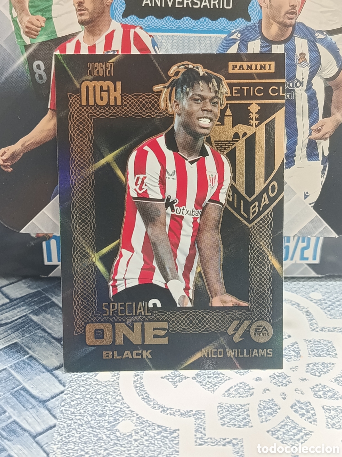 Fu&szlig;ball-Sticker: NICO WILIAMS ATHLETIC SPECIAL ONE BLACK MGK 26 27 2026 2027 PANINI