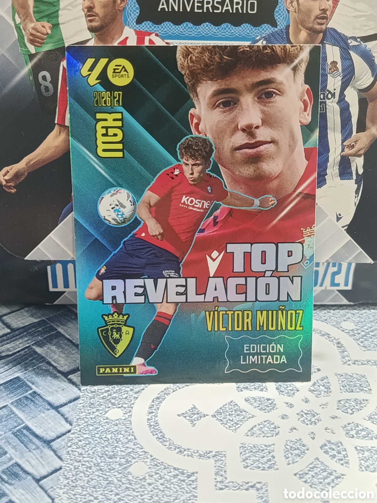 Cromos de Futebol: VICTOR MU&Ntilde;OZ TOP REVELACION EDICION LIMITADA MGK 26 27 2026 2027 PANINI