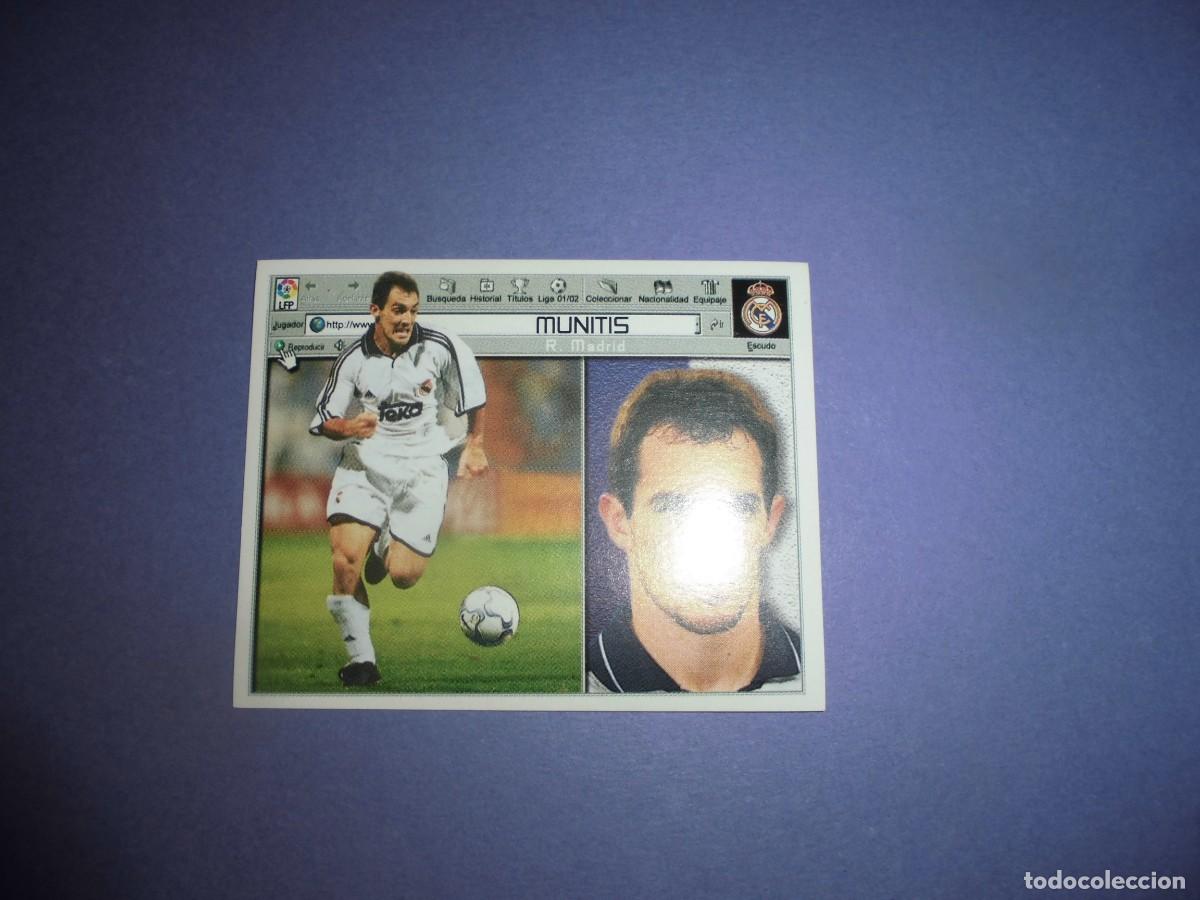 Cromos de f&uacute;tbol: CROMO DE FUTBOL: MUNITIS - REAL MADRID - EDICIONES ESTE. LIGA 2001 - 2002. 01/02.