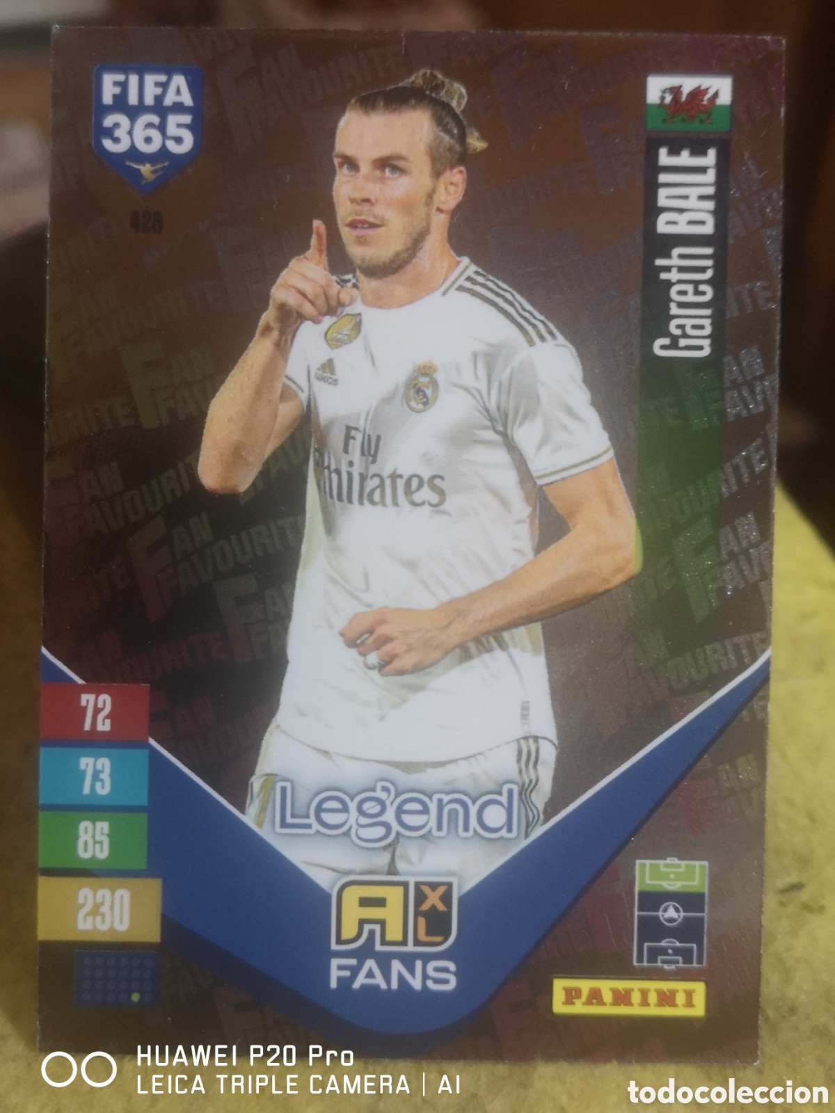 Cromos de f&uacute;tbol: ADRENALYN FIFA 365 2027 FANS PARALELA LEGEND BALE 428 - REAL MADRID