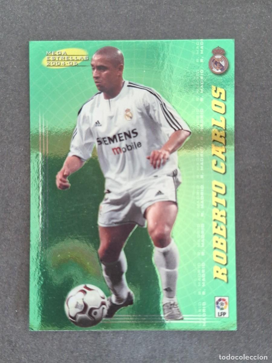 Cromos de f&uacute;tbol: L3 ROBERTO CARLOS REAL MADRID MEGA ESTRELLAS 370 PANINI MEGACRACKS 2004 2005 04 05