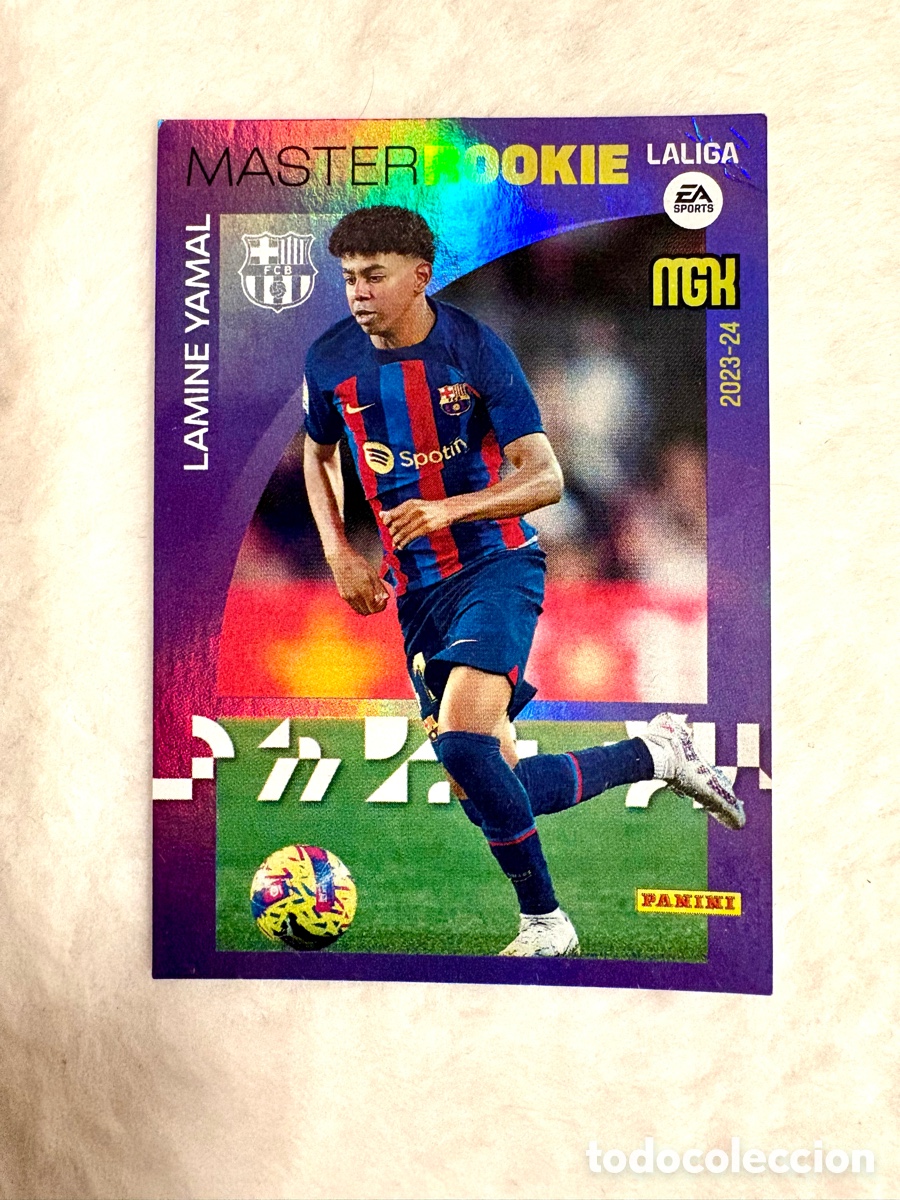 Cromos de f&uacute;tbol: MASTER ROOKIE 423 LAMINE YAMAL BARCELONA PANINI LIGA MEGACRACKS 2023 2024 23 24 - el de la foto