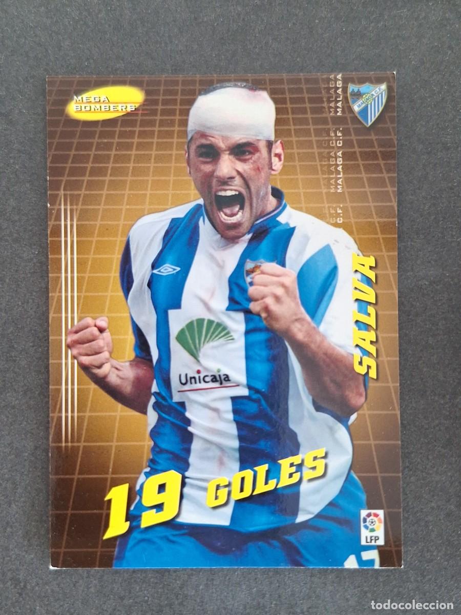Cromos de f&uacute;tbol: L3 SALVA MALAGA C. F. MEGA BOMBERS 400 PANINI MEGACRACKS 2004 2005 04 05