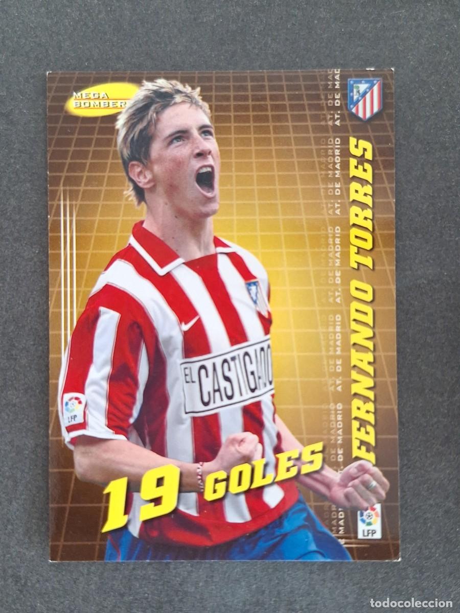 Cromos de f&uacute;tbol: L3 FERNANDO TORRES ATLETICO DE MADRID MEGA BOMBERS 401 PANINI MEGACRACKS 2004 2005 04 05