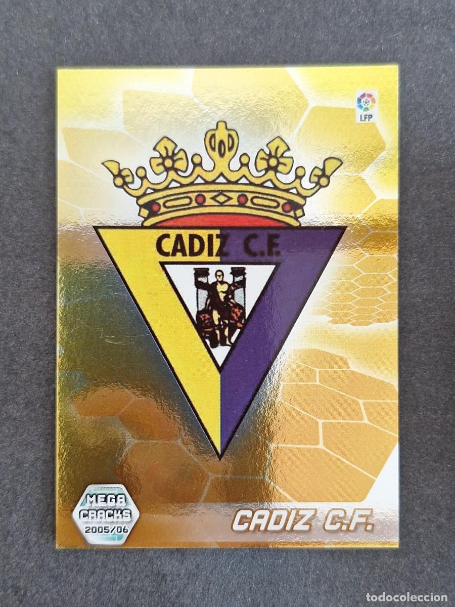 Cromos de f&uacute;tbol: L3 ESCUDO CADIZ C. F. 91 PANINI MEGACRACKS 2005 2006 05 06