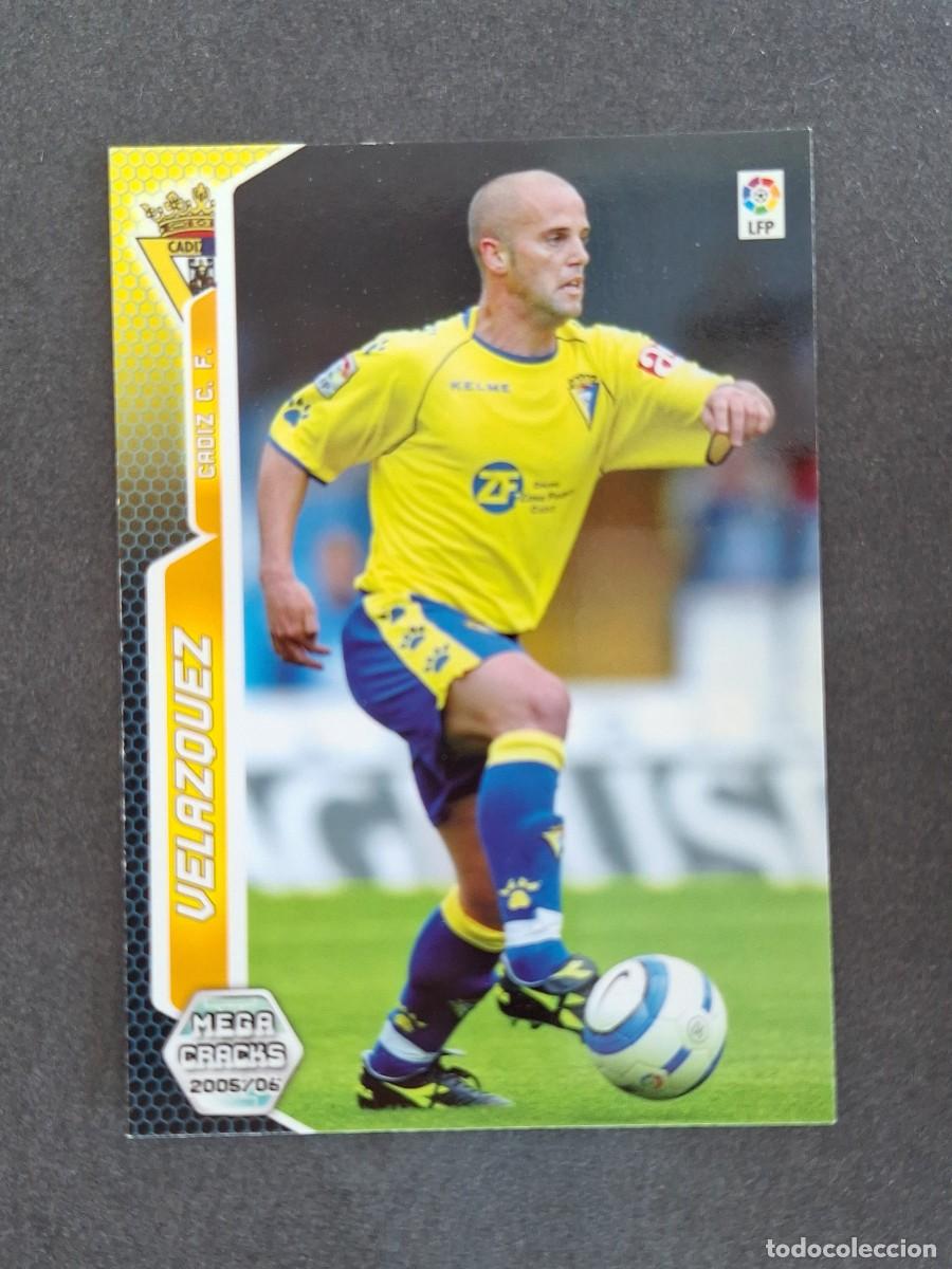 Cromos de f&uacute;tbol: L3 VELAZQUEZ CADIZ C. F. 93 PANINI MEGACRACKS 2005 2006 05 06