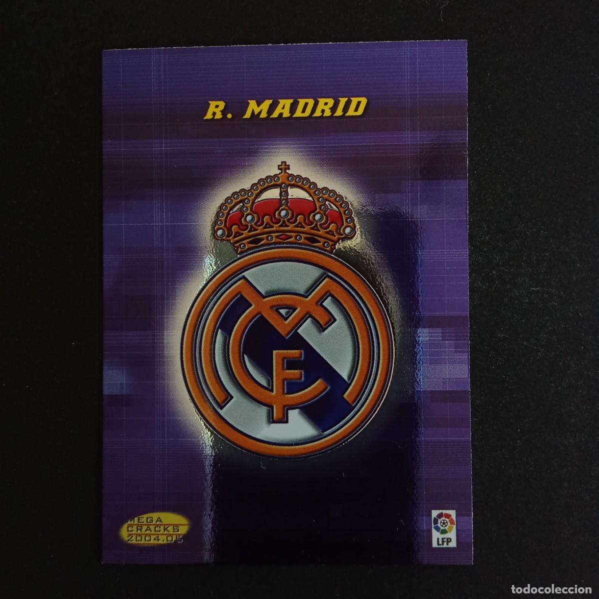 Fu&szlig;ball-Sticker: 163 ESCUDO REAL MADRID LIGA 2004 2005 04 05 MEGACRACKS PANINI -