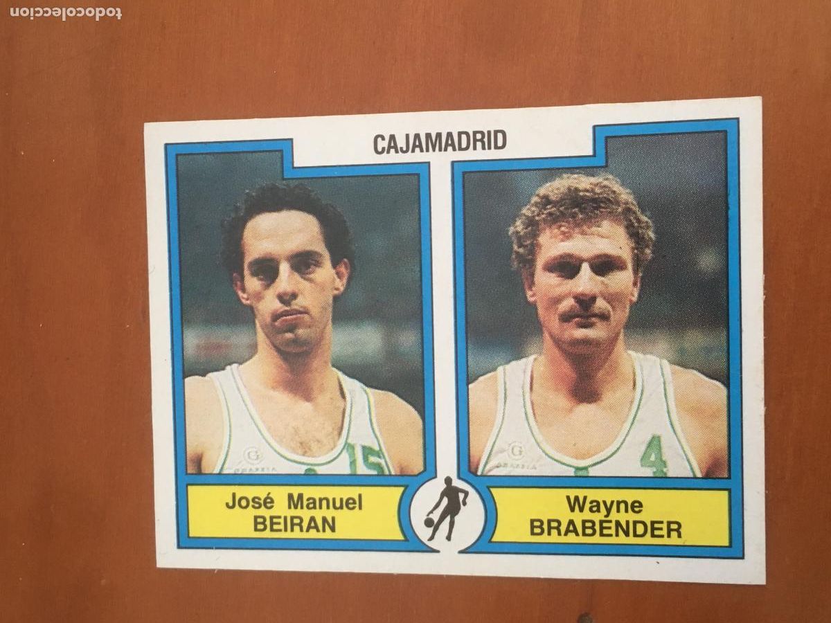 Cromos de f&uacute;tbol: beiran brabender real madrid futbol basket 85 panini cromo n&ordm; 405 nunca pegado nuevo de sobre