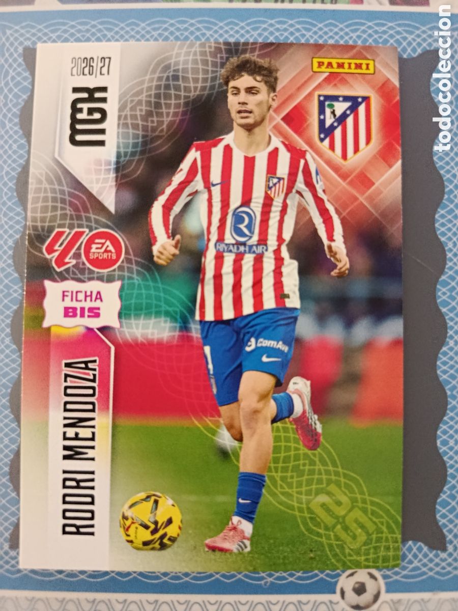 Cromos de f&uacute;tbol: MEGACRACKS 2026 2027 26 27 - PANINI - N&ordm; 63 BIS RODRI MENDOZA ATL&Eacute;TICO DE MADRID FICHA BIS