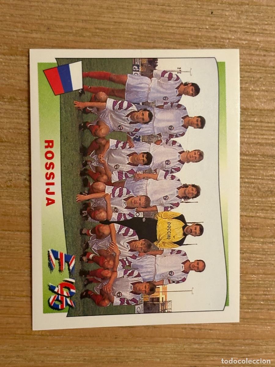 Cromos de f&uacute;tbol: 44. CROMO EUROCOPA 96 INGLATERRA 96 EURO SIN PEGAR ALINEACI&Oacute;N RUSIA N 256