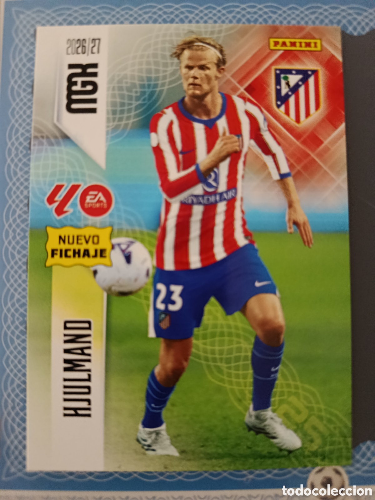 Cromos de f&uacute;tbol: MEGACRACKS 2026 2027 26 27 - PANINI - N&ordm; 469 HJULMAND ATL&Eacute;TICO DE MADRID NUEVA FICHA