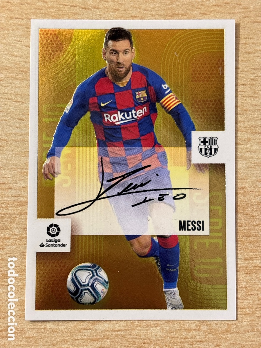 Cromos de Futebol: # 16 Messi SERIE ORO FC Barcelona Ed. Este 2020-21 nuevo de sobre firma impresa