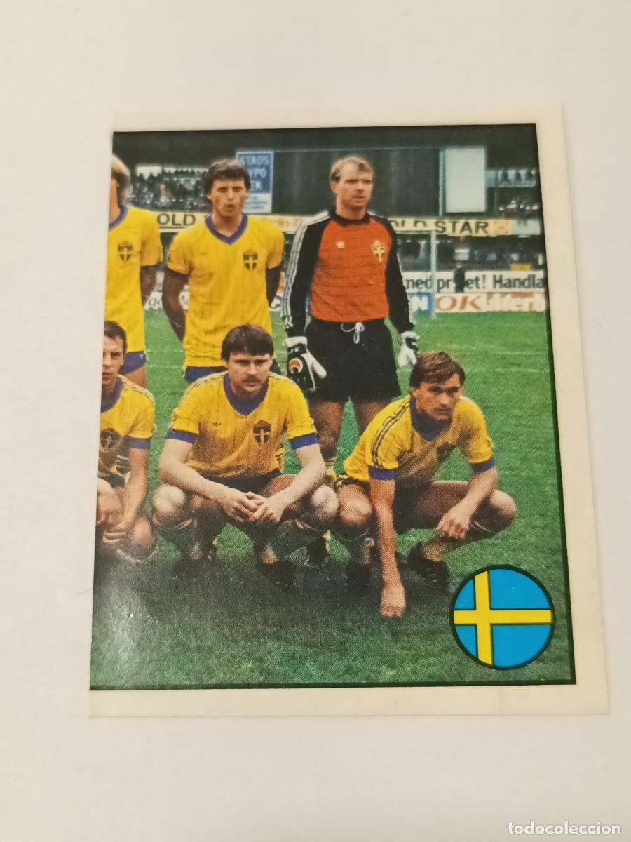 Cromos de f&uacute;tbol: EURO 84 PANINI 258 EQUIPO ALINEACI&Oacute;N SUECIA RECUPERADO
