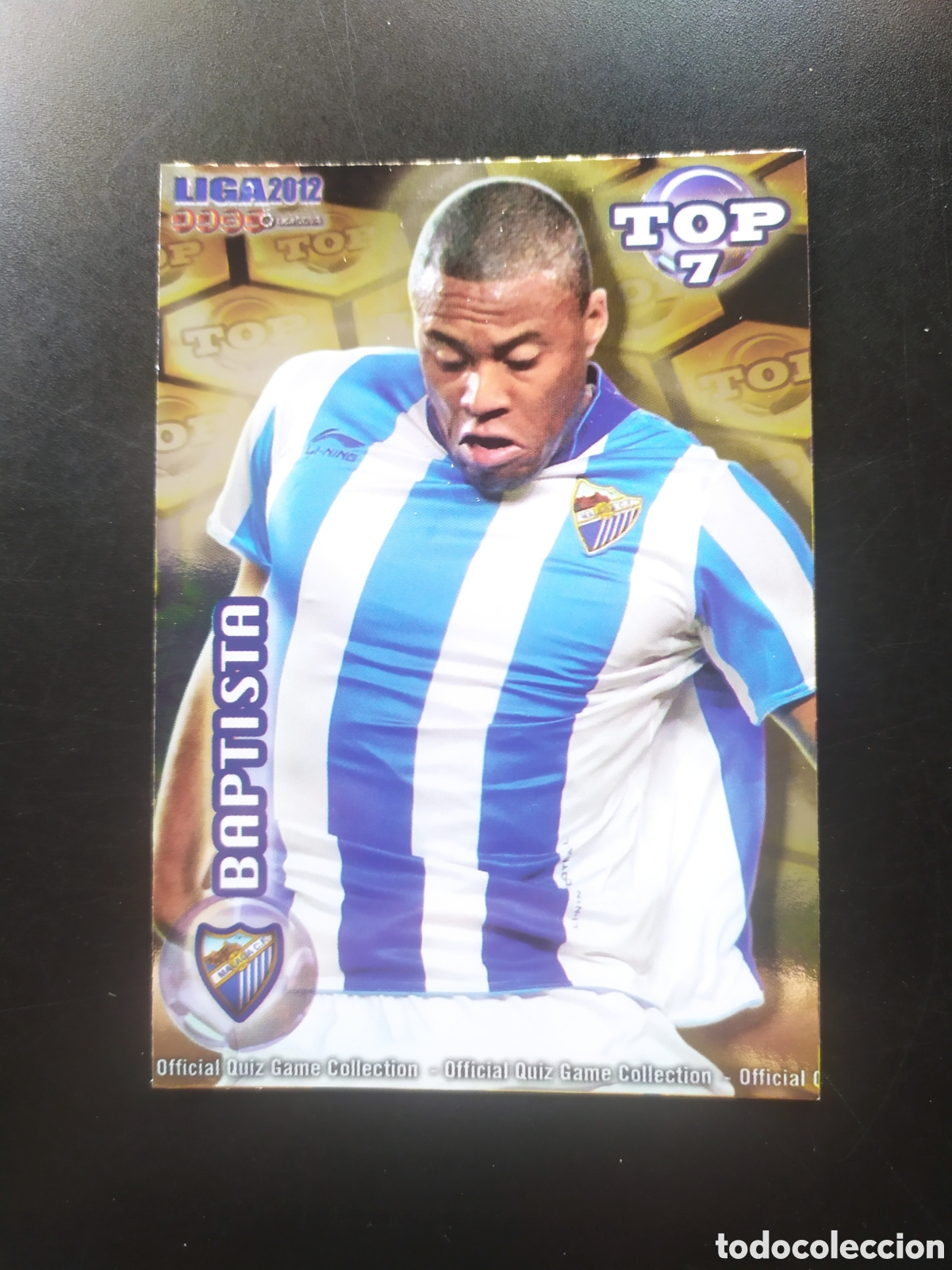 Cromos de f&uacute;tbol: Mundicromo fichas Liga 2011 2012 11 12 Baptista top brillo dorado n&deg; 601 M&aacute;laga