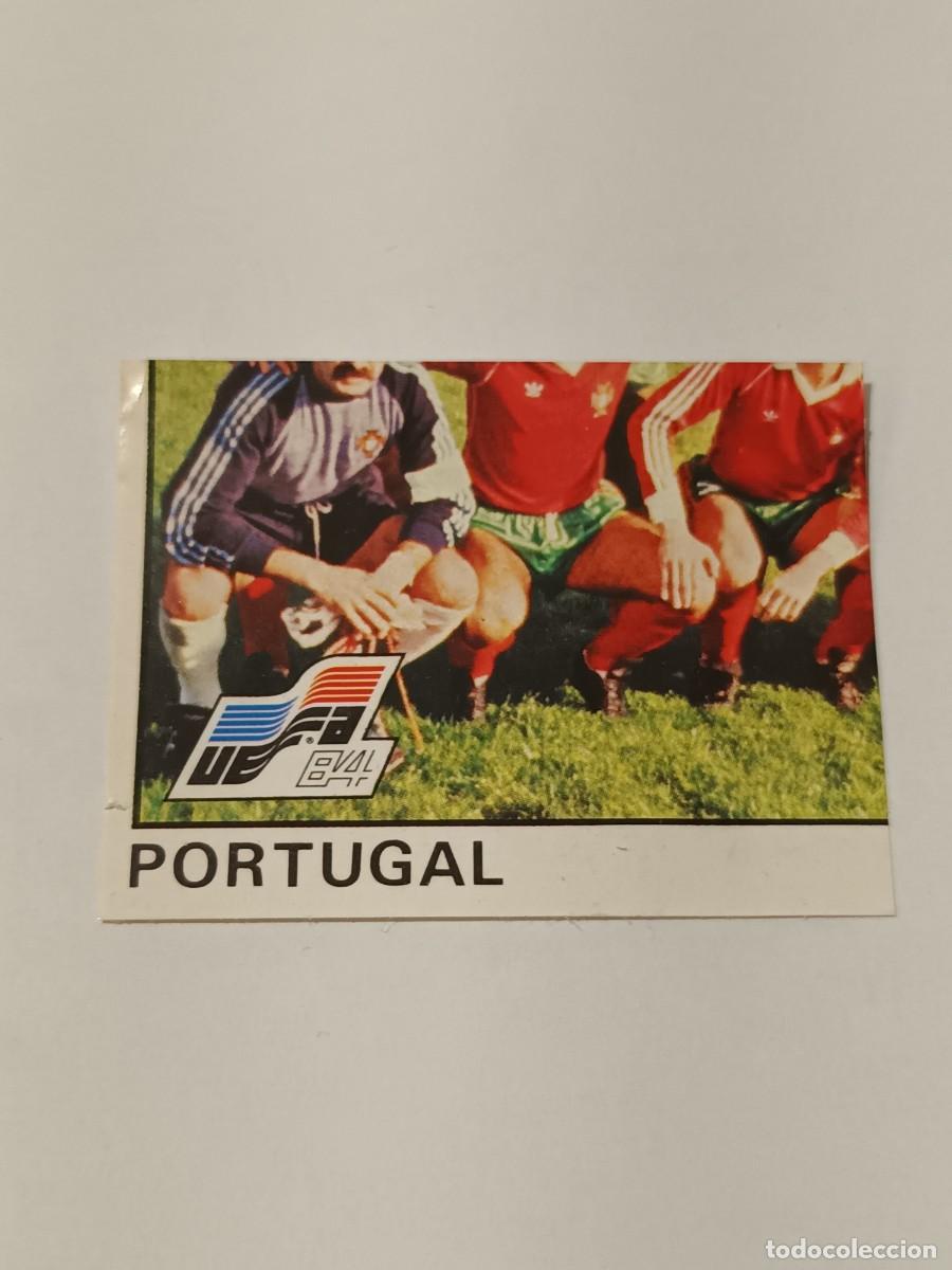Cromos de f&uacute;tbol: EURO 84 PANINI 159 EQUIPO ALINEACION PORTUGAL RECUPERADO