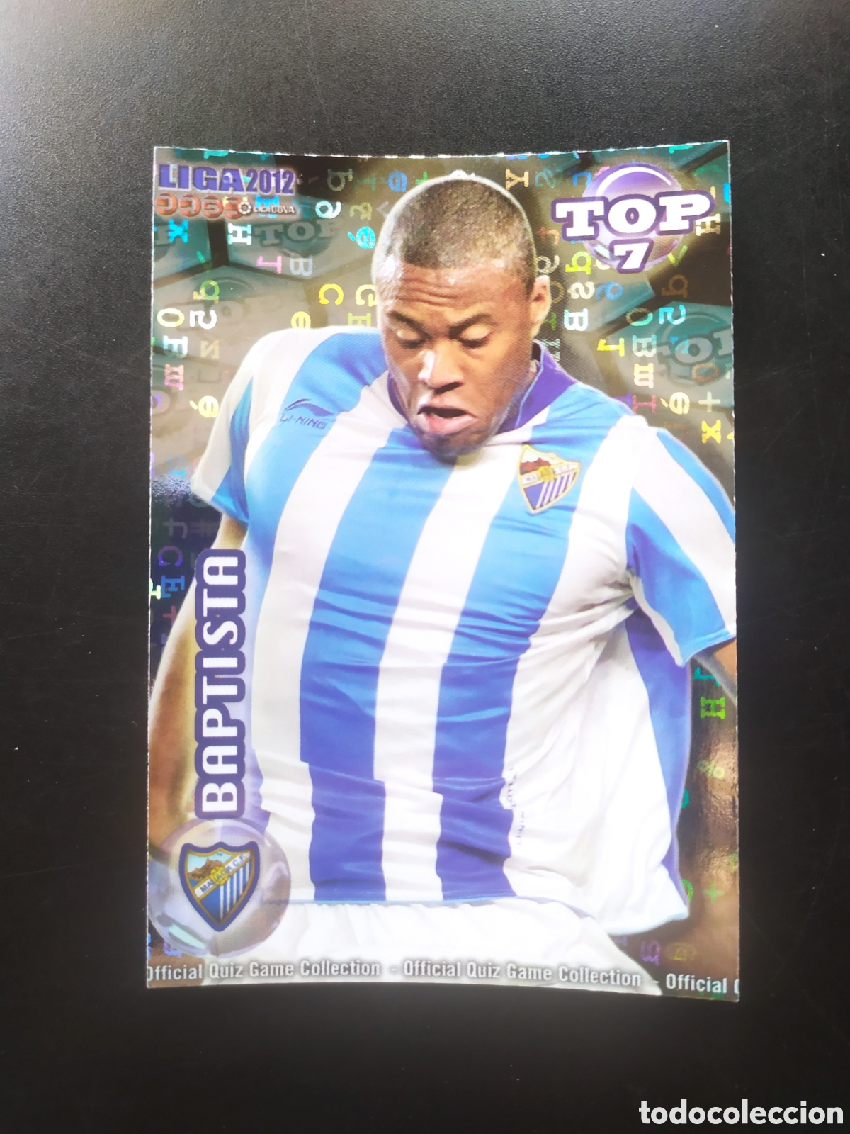 Cromos de f&uacute;tbol: Mundicromo fichas Liga 2011 2012 11 12 Baptista top brillo letras n&deg; 601 M&aacute;laga