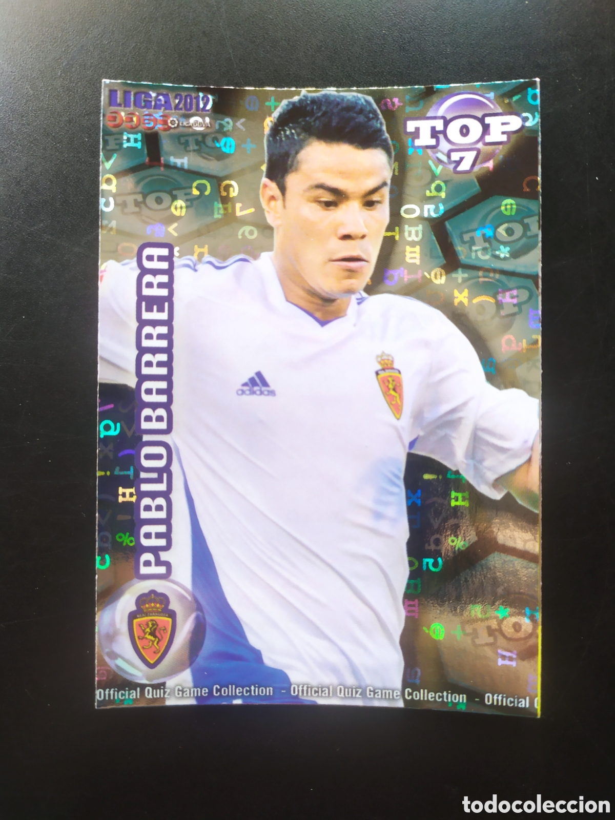Cromos de f&uacute;tbol: Mundicromo fichas Liga 2011 2012 11 12 Barrera top brillo letras n&deg; 602 Real Zaragoza