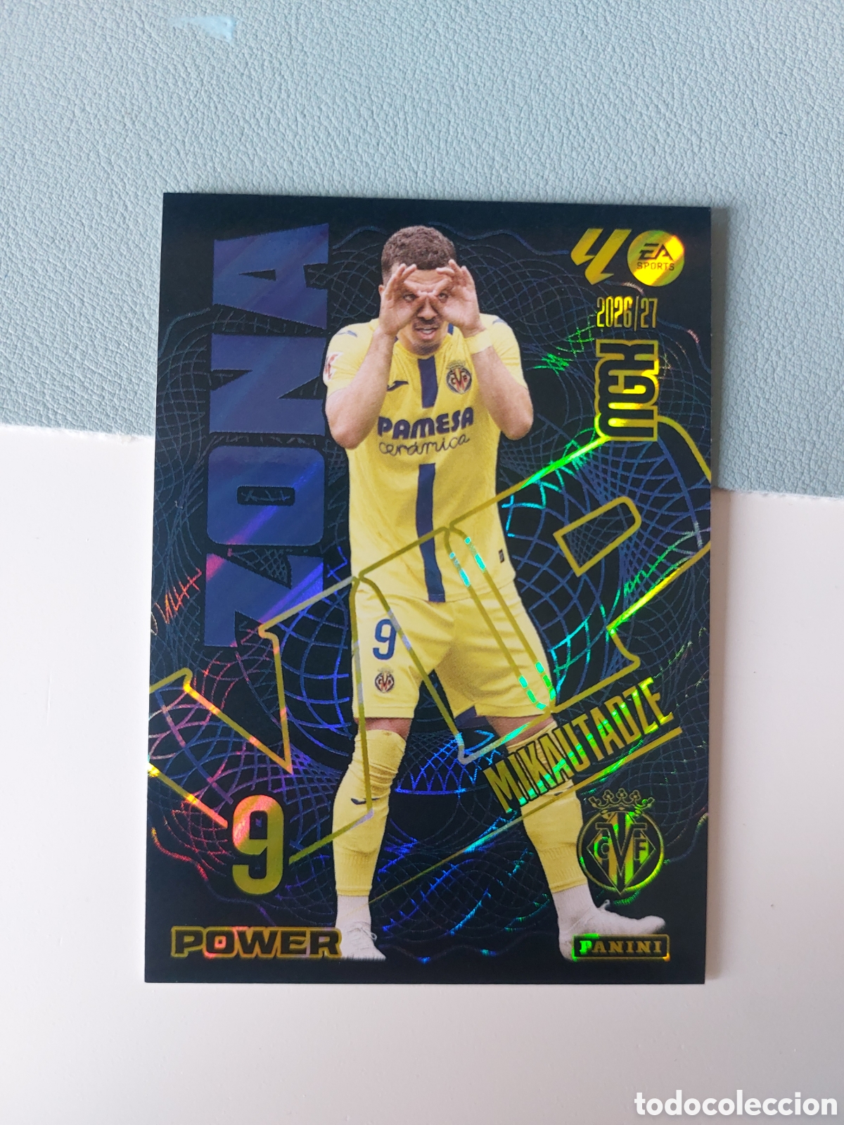 Cromos de f&uacute;tbol: 402 P 402P MIKAUTADZE VILLARREAL ZONA VIP POWER MEGACRACKS LIGA 2026 2027 26 27